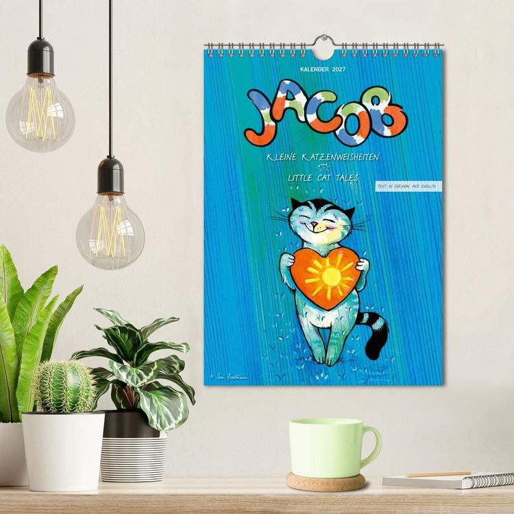 Produktbild: Kater Jacob: kleine Katzenweisheiten (Wandkalender 2027 DIN A4 hoch), CALVENDO Monatskalender
