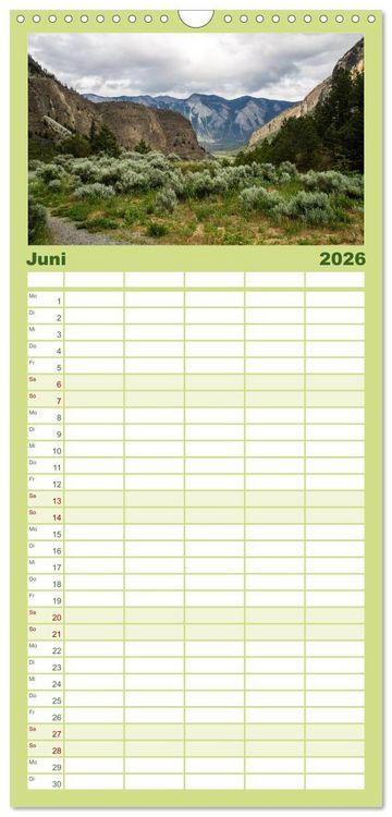 Produktbild: Familienplaner 2026 - Oh Canada... mit 5 Spalten (Wandkalender, 21 x 45 cm) CALVENDO