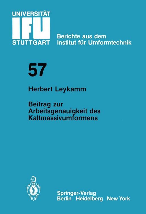 Produktbild: Beitrag zur Arbeitsgenauigkeit des Kaltmassivumformens