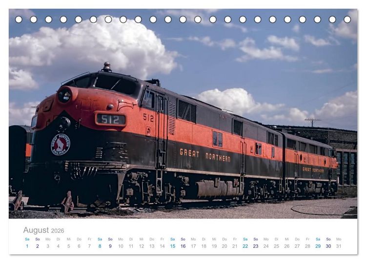 Produktbild: US Diesellokomotiven (Tischkalender 2026 DIN A5 quer), CALVENDO Monatskalender