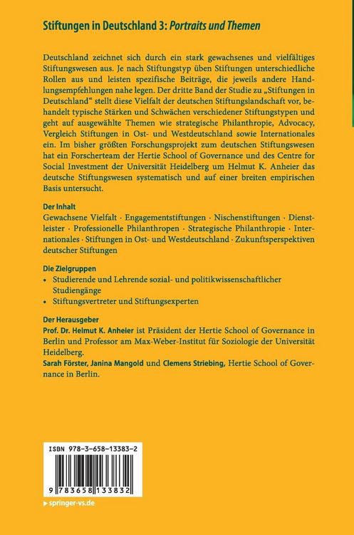 Produktbild: Stiftungen in Deutschland 3: