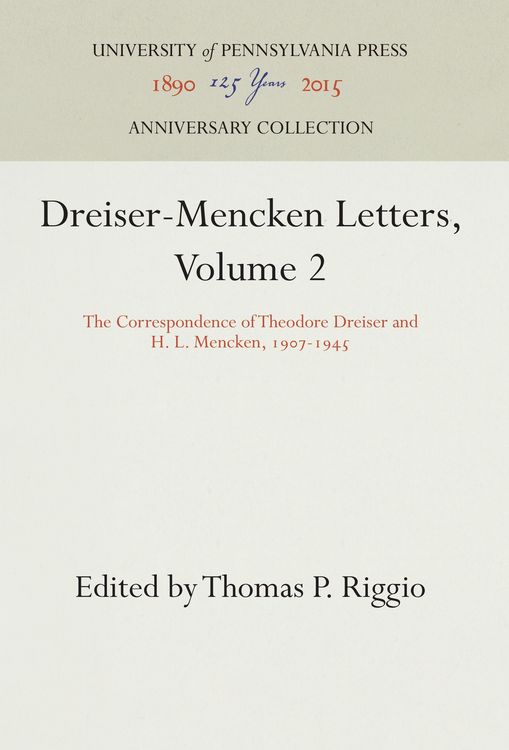 Produktbild: Dreiser-Mencken Letters, Volume 2