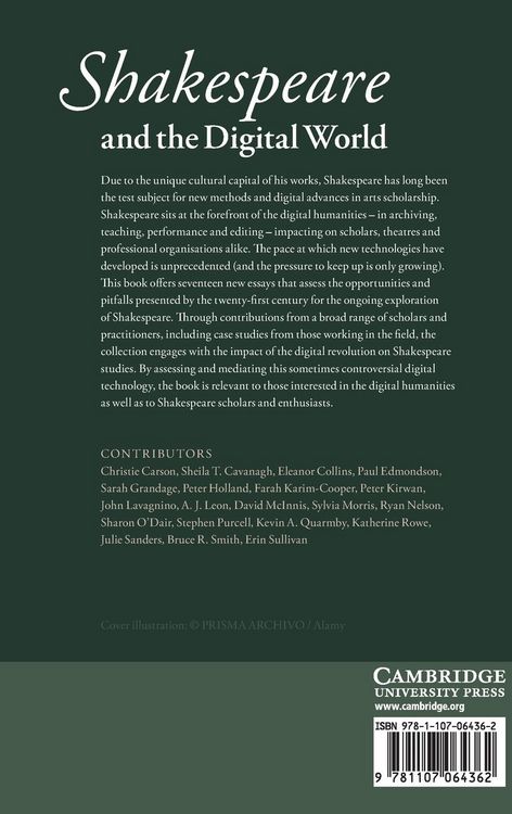 Produktbild: Shakespeare and the Digital World
