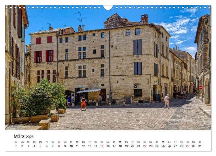 Produktbild: Uz&eacute;s - Charmante Kleinstadt im Gard (Wandkalender 2026 DIN A3 quer), CALVENDO Monatskalender