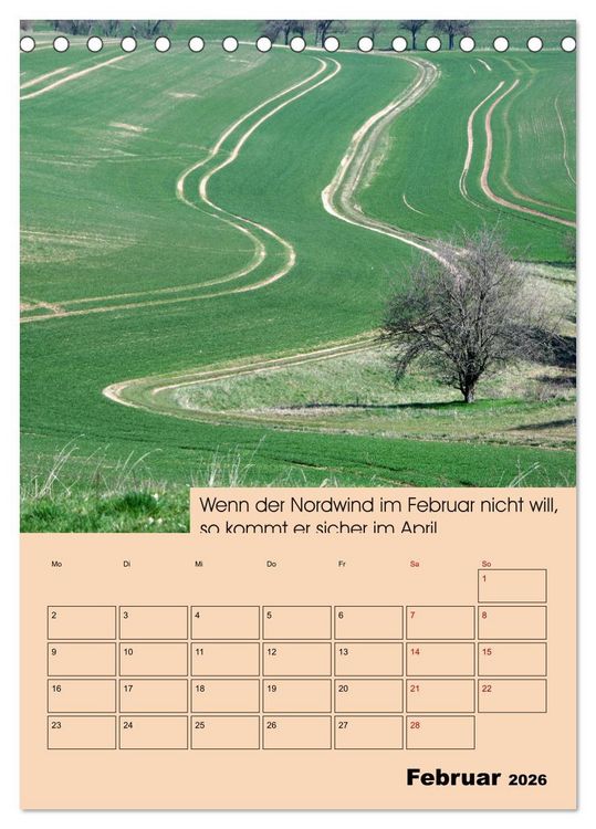 Produktbild: Wetter-Regeln der Bauern (Tischkalender 2026 DIN A5 hoch), CALVENDO Monatskalender
