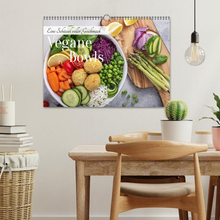 Produktbild: Vegane Bowls - Eine Sch&uuml;ssel voller Geschmack (Wandkalender 2026 DIN A3 quer), CALVENDO Monatskalender
