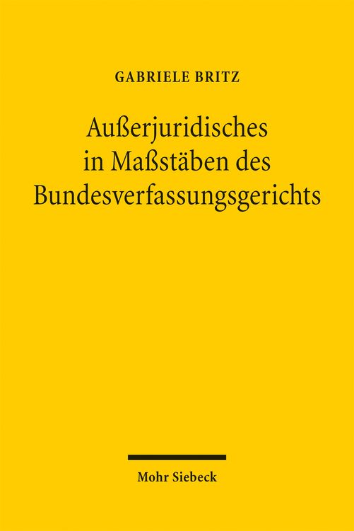 Produktbild: Au&szlig;erjuridisches in Ma&szlig;st&auml;ben des Bundesverfassungsgerichts