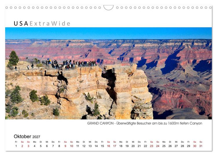 Produktbild: GRAND CANYON Panoramabilder (Wandkalender 2027 DIN A3 quer), CALVENDO Monatskalender