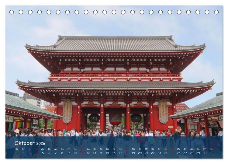 Produktbild: Japan - Impressionen aus dem Land der aufgehenden Sonne (Tischkalender 2026 DIN A5 quer), CALVENDO Monatskalender