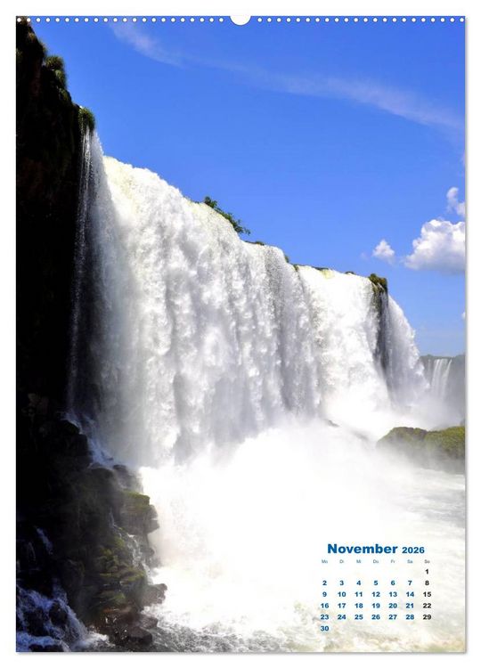 Produktbild: Wasserf&auml;lle S&uuml;damerikas - Iguazu Wasserf&auml;lle (Wandkalender 2026 DIN A2 hoch), CALVENDO Monatskalender