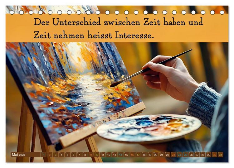 Produktbild: Im Flow der Zeit - im Hier und Jetzt (Tischkalender 2026 DIN A5 quer), CALVENDO Monatskalender