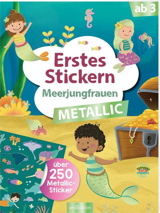 Produktbild: Erstes Stickern Metallic &ndash; Meerjungfrauen