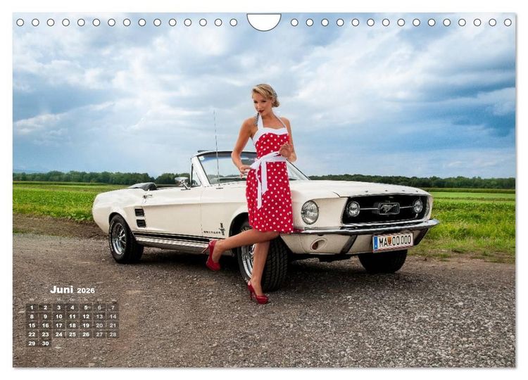 Produktbild: Pin Up Pia & Mustang '67 (Wandkalender 2026 DIN A4 quer), CALVENDO Monatskalender