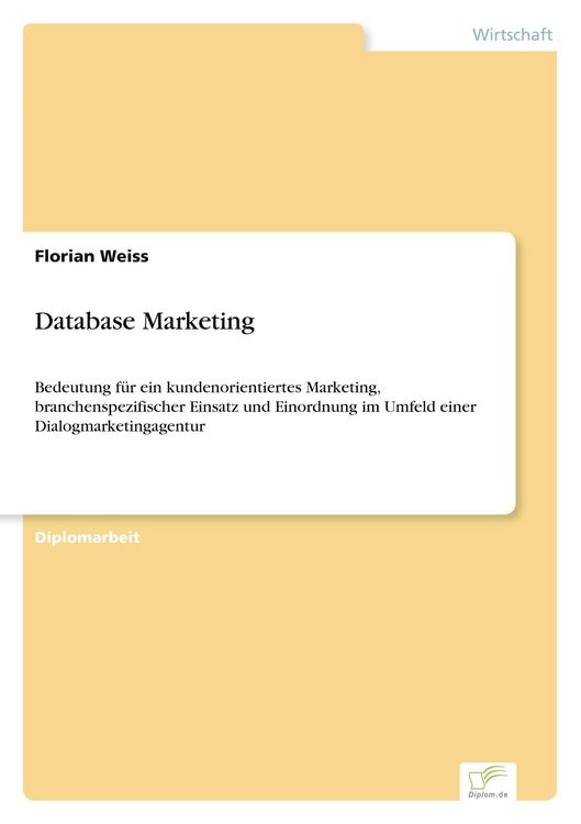 Produktbild: Database Marketing