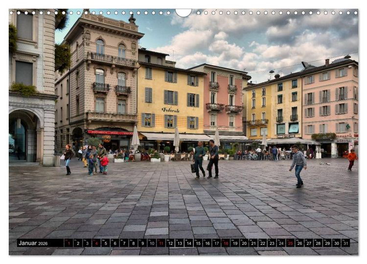 Produktbild: Lugano - Perle im Tessin (Wandkalender 2026 DIN A3 quer), CALVENDO Monatskalender
