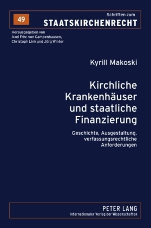 Produktbild: Kirchliche Krankenh&auml;user und staatliche Finanzierung