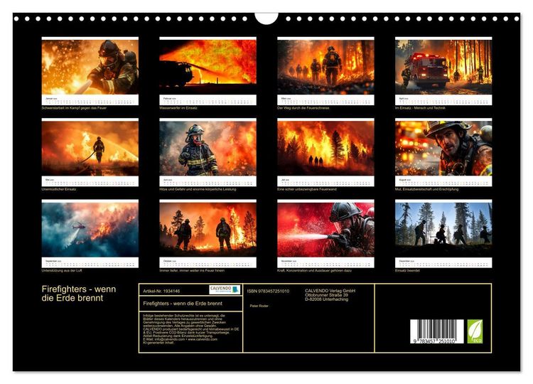 Produktbild: Firefighters - wenn die Erde brennt (Wandkalender 2026 DIN A3 quer), CALVENDO Monatskalender