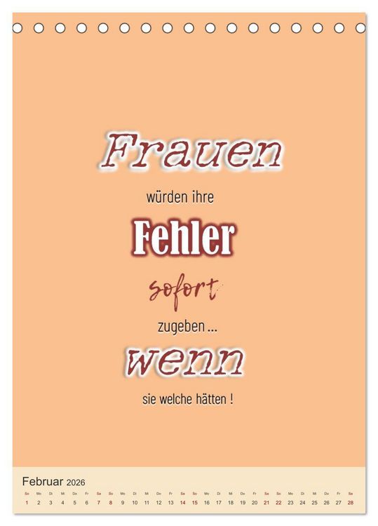 Produktbild: Was Mann &uuml;ber Frau wissen sollte und umgekehrt ... (Tischkalender 2026 DIN A5 hoch), CALVENDO Monatskalender