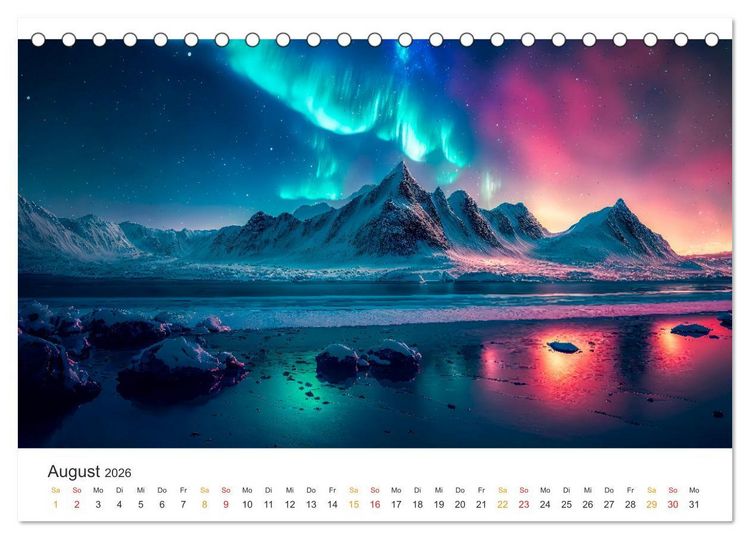 Produktbild: Gr&ouml;nland - Arktische Tr&auml;ume (Tischkalender 2026 DIN A5 quer), CALVENDO Monatskalender