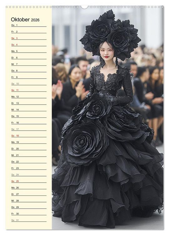 Produktbild: Bl&uuml;tenzauber. High Fashion auf dem Catwalk (hochwertiger Premium Wandkalender 2026 DIN A2 hoch), Kunstdruck in Hochglanz