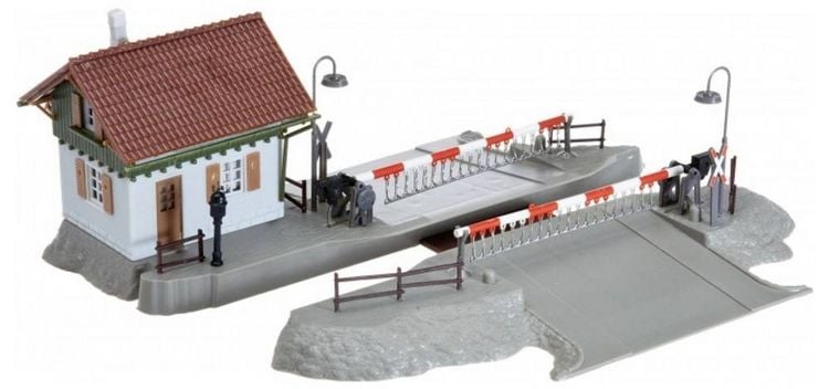 Produktbild: Faller 120174 H0 Bahn&uuml;bergang mit W&auml;rterhaus Bausatz