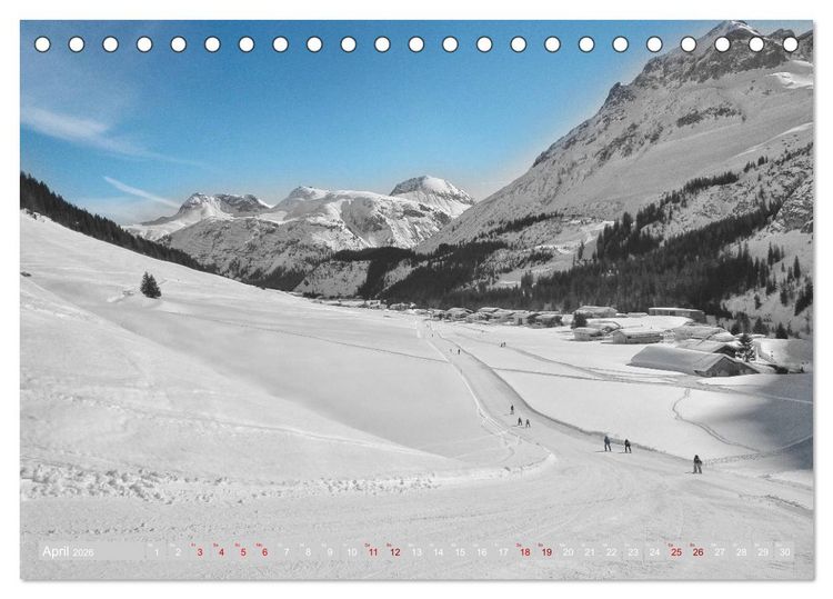 Produktbild: Arlberg - magic of winter (Tischkalender 2026 DIN A5 quer), CALVENDO Monatskalender
