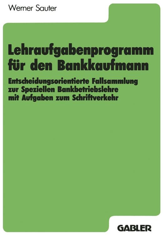 Produktbild: Lehraufgabenprogramm f&uuml;r den Bankkaufmann