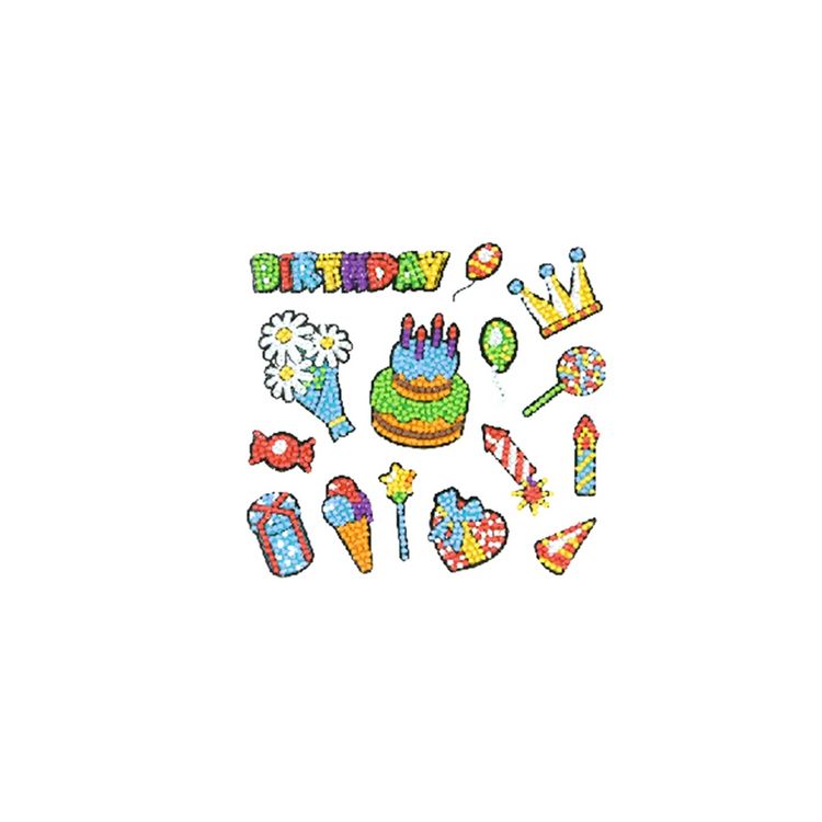 Produktbild: PRACHT Diamond Painting Sticker Happy Birthday Set