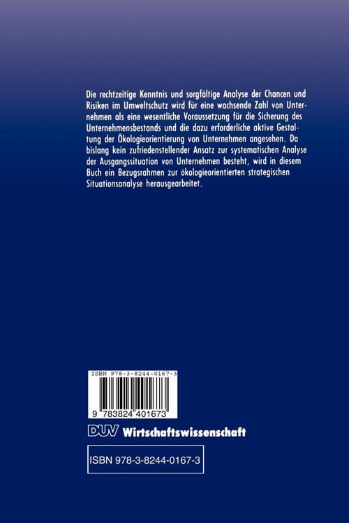 Produktbild: Stragegische Situationsanalyse im Umweltmanagement