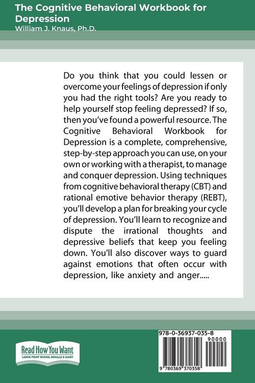 Produktbild: The Cognitive Behavioral Workbook for Depression (16pt Large Print Edition)