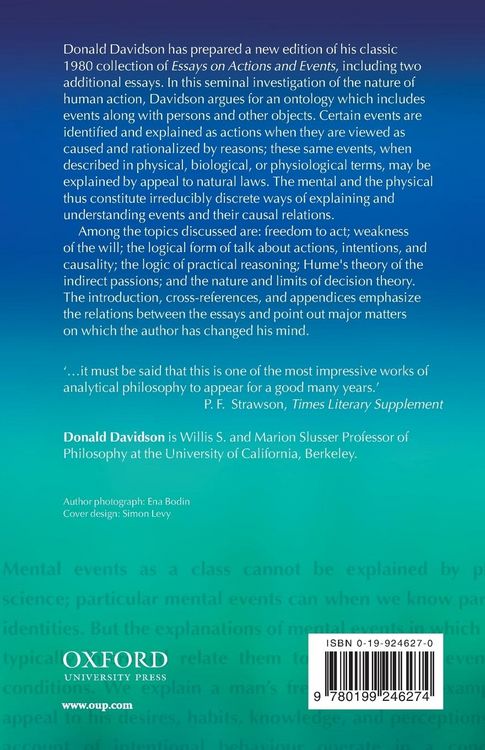 Produktbild: Essays on Actions and Events