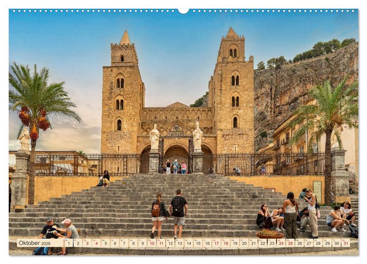 Produktbild: Sizilien, &Auml;tna-Catania-Cefalu-Messina-Syrakus-Taormina-Tindari (hochwertiger Premium Wandkalender 2026 DIN A2 quer), Kunstdruck in Hochglanz