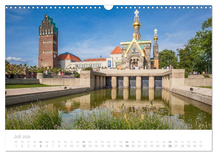 Produktbild: Darmstadt &ndash; G&auml;rten, Kunst, Architektur (Wandkalender 2026 DIN A3 quer), CALVENDO Monatskalender
