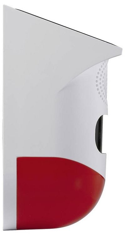 Produktbild: Sygonix Mini-Alarmanlage Wei&szlig;, Rot mit LED, mit Bewegungsmelder, mit Fernbedienung, mit Solar, mit WLAN 120 dB SY-6515320