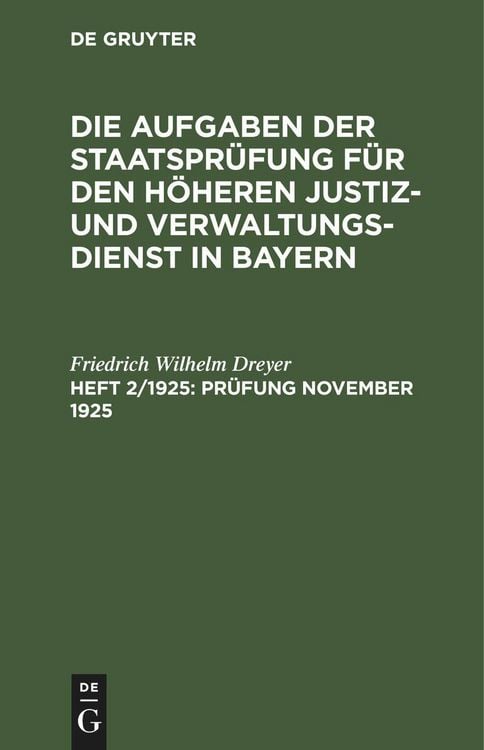 Produktbild: Pr&uuml;fung November 1925