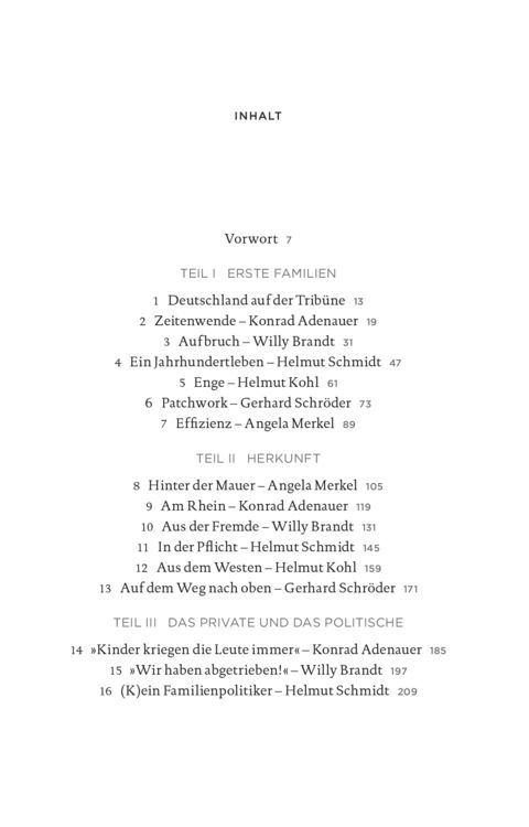 Produktbild: Die Kanzler und ihre Familien