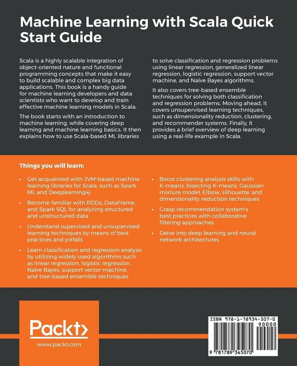 Produktbild: Machine Learning with Scala Quick Start Guide