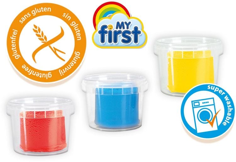 Produktbild: Knete mit Werkzeug 3x90gr My first