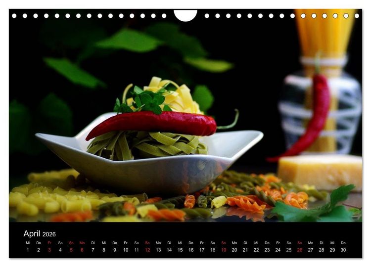 Produktbild: Pasta Kreationen (Wandkalender 2026 DIN A4 quer), CALVENDO Monatskalender
