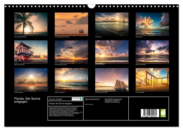 Produktbild: Florida. Der Sonne entgegen. (Wandkalender 2026 DIN A3 quer), CALVENDO Monatskalender