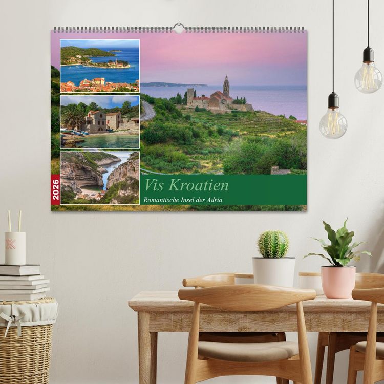 Produktbild: Vis Kroatien - Romantische Insel der Adria (Wandkalender 2026 DIN A2 quer), CALVENDO Monatskalender