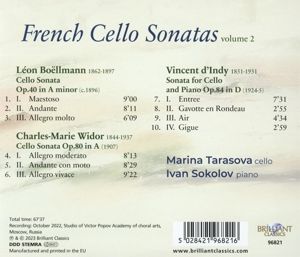 Produktbild: Boellmann,Widor &D'Indy:French Cello Sonatas Vol.2