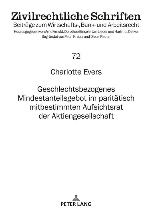 Produktbild: Geschlechtsbezogenes Mindestanteilsgebot im parit&auml;tisch mitbestimmten Aufsichtsrat der Aktiengesellschaft