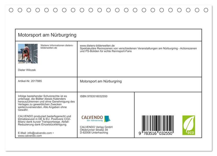 Produktbild: Motorsport am N&uuml;rburgring (Tischkalender 2026 DIN A5 quer), CALVENDO Monatskalender