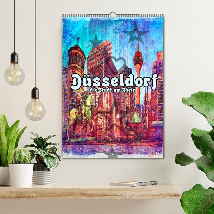 Produktbild: D&uuml;sseldorf die Stadt am Rhein (Wandkalender 2026 DIN A2 hoch), CALVENDO Monatskalender