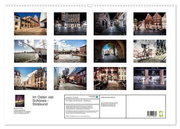 Produktbild: Im Osten viel Sch&ouml;nes - Stralsund (Wandkalender 2026 DIN A2 quer), CALVENDO Monatskalender