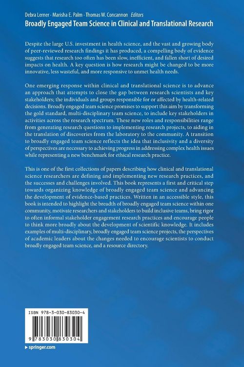 Produktbild: Broadly Engaged Team Science in Clinical and Translational Research