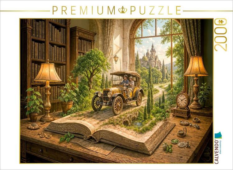 Produktbild: CALVENDO Puzzle Zeitreise auf R&auml;dern mit dem Oldtimer | 2000 Teile Lege-Gr&ouml;&szlig;e 90x67cm Foto-Puzzle f&uuml;r gl&uuml;ckliche Stunden