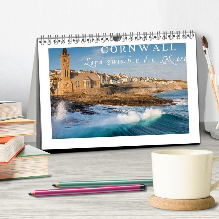 Produktbild: Cornwall - Land zwischen den Meeren (Tischkalender 2026 DIN A5 quer), CALVENDO Monatskalender