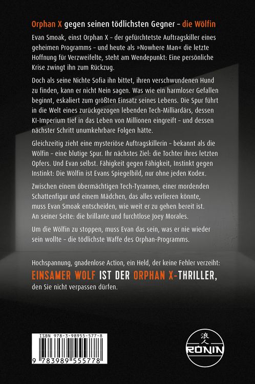 Produktbild: Einsamer Wolf. Ein Orphan X-Thriller von Gregg Hurwitz